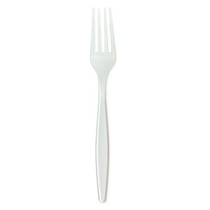 Garfo Descartável Ecológico De Amido De Milho, 18cm - 50 Unidades
