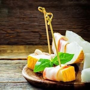 Palito Nó Para Petiscos Descartável E Biodegradável Em Bambu, 15cm