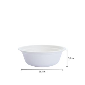 Bowl Descartável Biodegradável Em Bagaço De Cana, 490ml - 125 Un