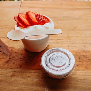 Colher Descartável E Biodegradável Em Madeira, 10cm - 100 Unidades