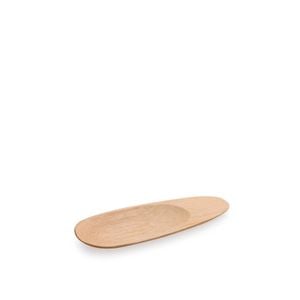 Mini Prato Em Bambu Para Aperitivo, Oval, 11,0 X 3,0cm - 100 Unidades