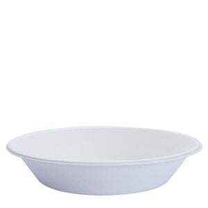 Prato Fundo Descartável Biodegradável Em Bagaço De Cana 680ml - 125 Unidades