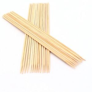 Espeto Para Churrasco Em Madeira, 25cm X  4,0mm - 100 Unidades
