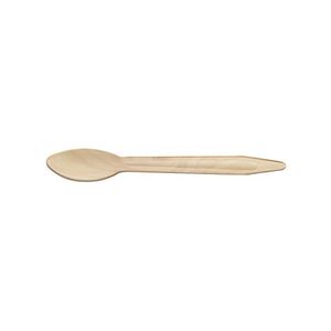 Colher Descartável De Madeira Encerada, 14cm, 100 Unidades
