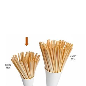 Canudo De Palha De Trigo, Natural, Ecologico E Biodegradável 15cm X 5mm - 200 Unidades