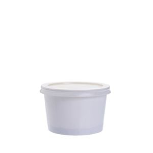 Pote Descartável Biodegradável Em Papel, Com Tampa Reciclável, 240ml - 100 Unidades