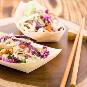 Barquinha Finger Food Descartável E Biodegradável Em Madeira, 19 X 10,5cm - 50 Un