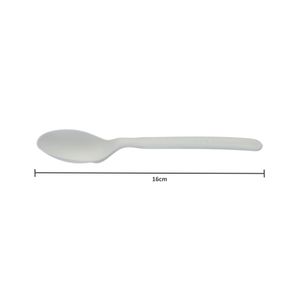 Colher Descartável, Biodegradável E Compostável Em Cpla Branco, 16cm - 50 Unidades