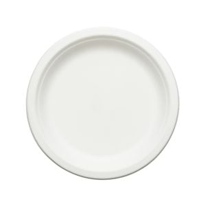 Prato Descartável Biodegradável Redondo Em Bagaço De Cana, 23cm - 125 Un