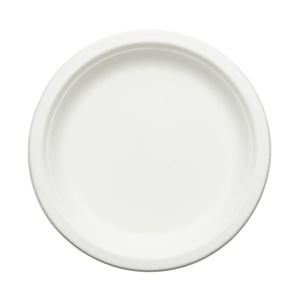 Prato Descartável Biodegradável Redondo Em Bagaço De Cana, 26cm - 125 Un