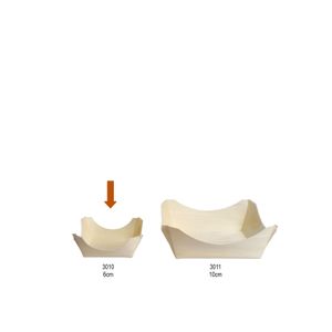 Mini Base Descartável E Biodegradável Quadrada Em Madeira 6x6x1,5cm - 100 Unidades