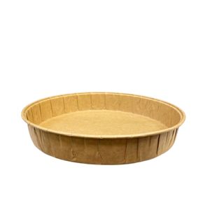 Forma Descartável Em Papel Kraft, Redonda, Para Tortas E Quiches, 20x3,3cm, Biodegradável - 50 Unidades