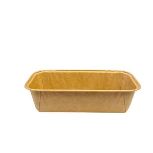 Forma Descartável De Papel Kraft Para Bolo E Pão Retangular, 15,5x5,5x5cm, Biodegradável - 50 Unidades
