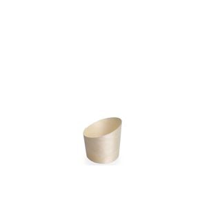 Mini Pote Chanfrado, Descartável, Biodegradável Em Madeira, 4,5cm X 4,5cm - 100 Un