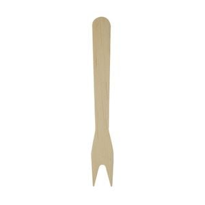 Garfo De Sobremesa Reto, De Madeira, Embalado Individualmente, 11,5cm - 250 Unidades
