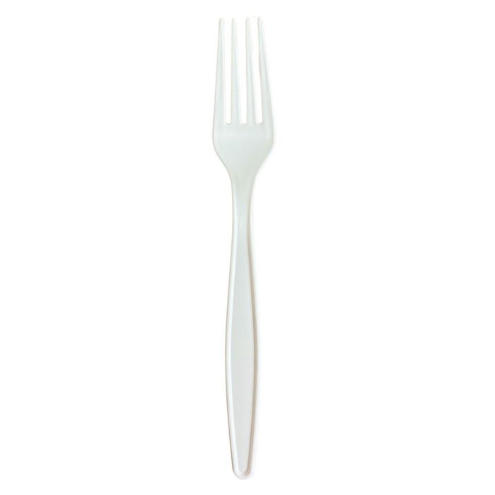 Garfo Descartável Ecológico De Amido De Milho, 18cm - 50 Unidades
