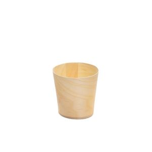Mini Pote Descartável Biodegradável Em Madeira, 6cm X 6cm - 100 Un