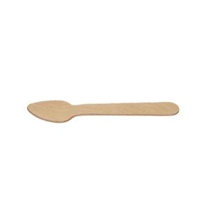Colher Descartável E Biodegradável De Madeira, 9,5cm - 100 Un