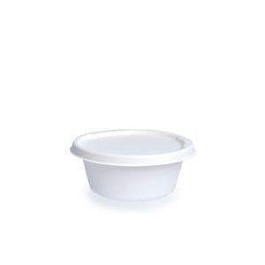 Bowl Descartável Biodegradável Com Tampa Em Bagaço De Cana, Redondo, 680ml - 50 Unidades