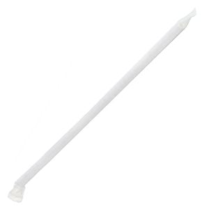 Canudo Em Papel Branco, Biodegradável, Embalado Em Sachê De Papel, 6mm, 20cm - 100 Unidades