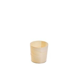 Mini Pote Descartável Biodegradável Em Madeira, 4,5cm X 4,5cm - 100 Un