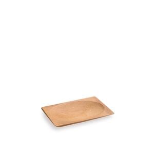 Mini Prato Em Bambu Para Aperitivo, Retangular, 8 X 6cm - 100 Un