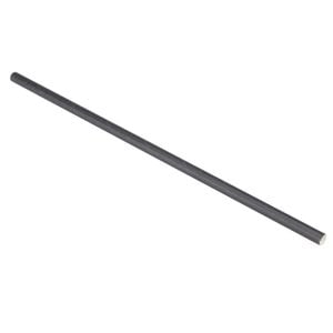 Canudo Em Papel Preto, Biodegradável, Embalado Em Sachê De Papel, 6mm, 19,7cm - 100 Unidades
