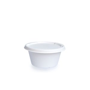 Bowl Descartável Biodegradável Com Tampa Em Bagaço De Cana, Redondo, 900ml - 50 Unidades