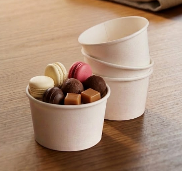 Pote Descartável Biodegradável Em Papel, 120ml - 25 Unidades