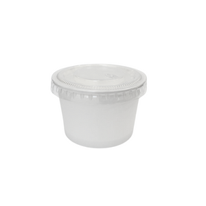 Pote Descartável E Biodegradável De Papel, 60ml, Com Tampa Pet - 100 Unidades