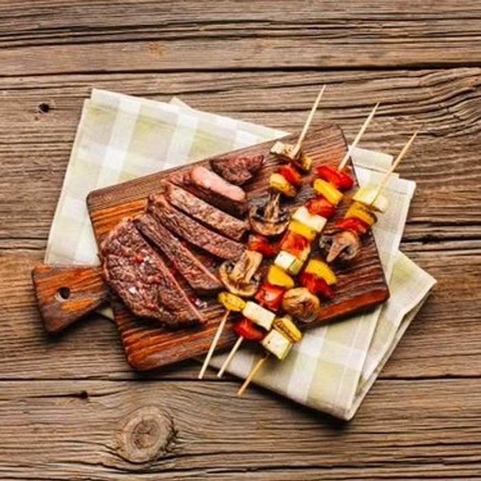 Espeto Para Churrasco Em Madeira, 25cm X 4,0mm - 100 Unidades