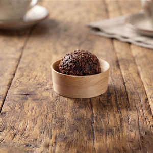 Mini Pote Descartável Biodegradável Em Madeira, 5x2cm - 100 Unidades