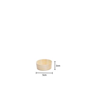 Mini Pote Descartável Biodegradável Em Madeira, 5x2cm - 100 Unidades