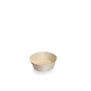 Mini Pote Descartável Biodegradável Em Madeira, 7,5 X 2,5cm - 100 Unidades