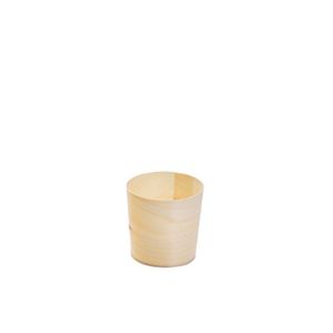 Mini Pote Descartável Biodegradável Em Madeira, 4,5cm X 4,5cm - 100 Unidades