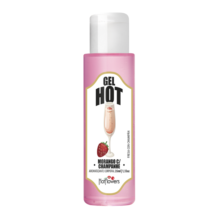 Gel Hot Aromatizante Morango Com Champanhe 35ml
