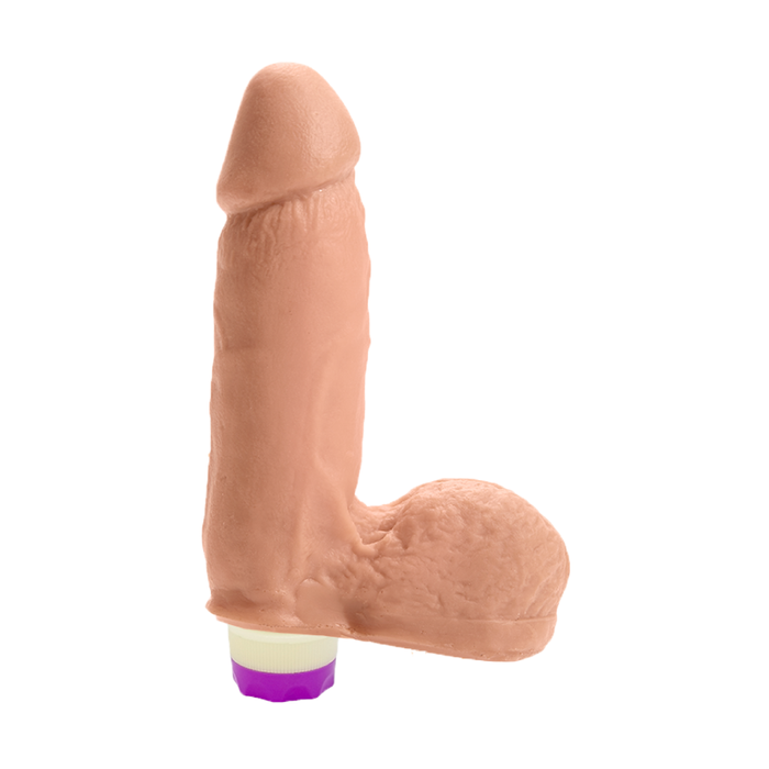 Prótese Fogo Da Paixão Com vibro e Escroto 13,5x4,8 cm 