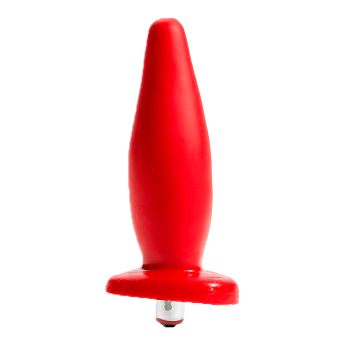 Plug Anal com Vibrador 14,5x4,5 cm Vermelho