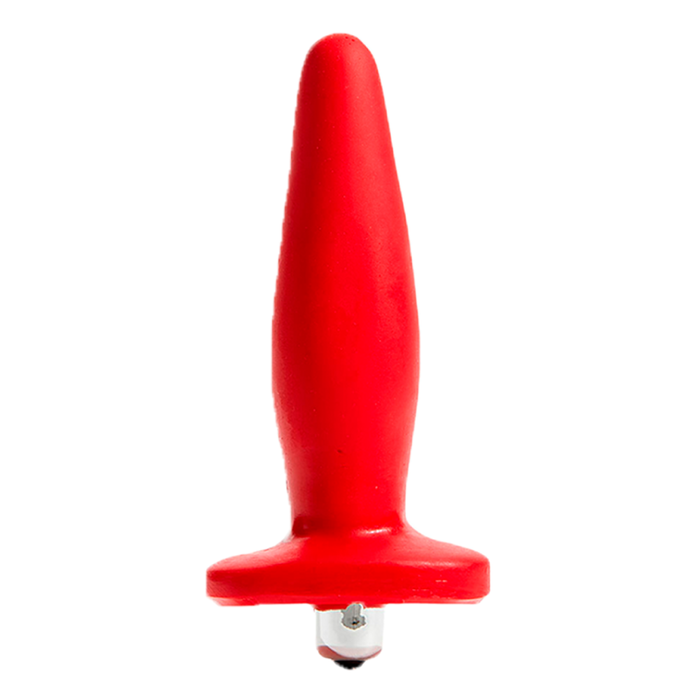 Plug Anal Com Vibro 12x3,5cm Vermelho