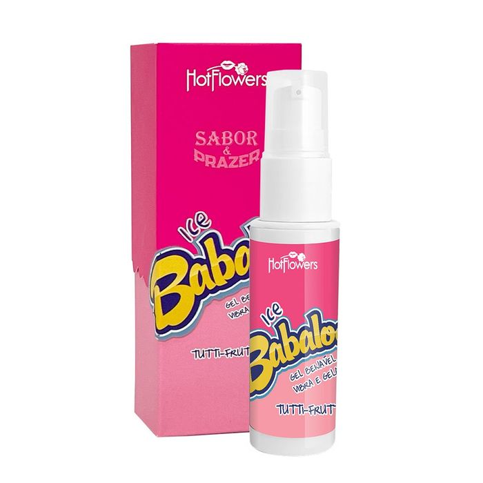 BABALOO ICE GEL BEIJÁVEL VIBRA E GELA Tutti-Frutti