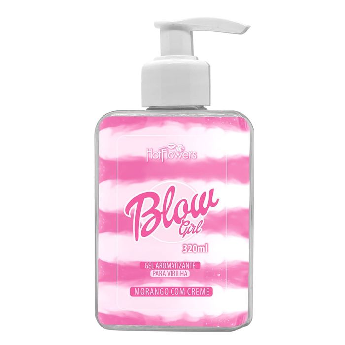 BLOW GIRL-Mix de gel e creme beijável com aroma irresistível de morango com creme.