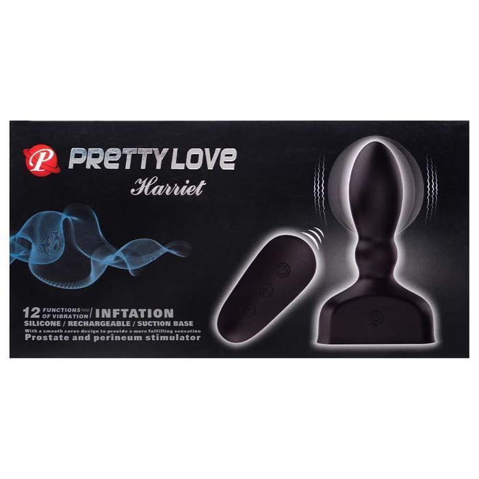 Plug Anal Inflável 12 Vibrações Harriel Sensual Love