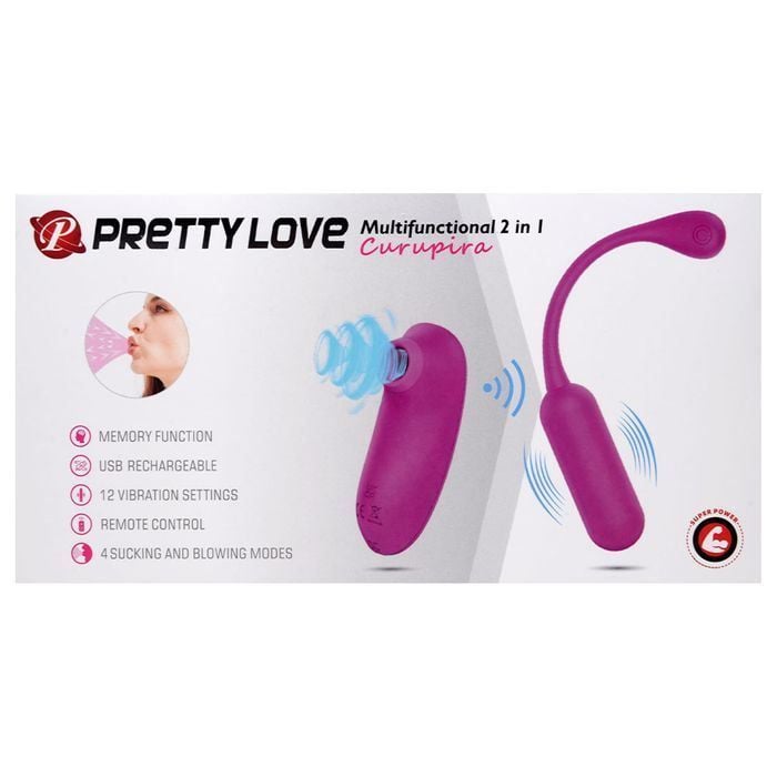 Vibrador 2 Em 1 Curupira Pulsação Pretty Love Sensual Love