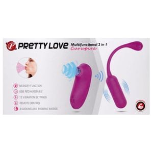 Vibrador 2 Em 1 Curupira Pulsação Pretty Love Sensual Love