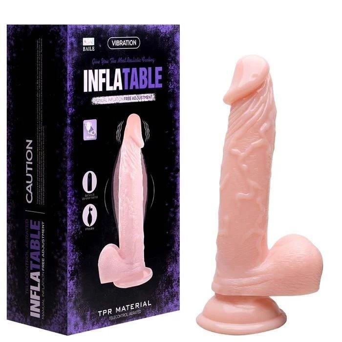 Pênis Inflável Vibrador 18,5cm Baile Sensual Love