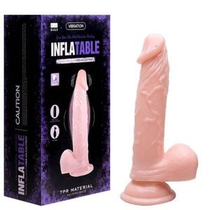 Pênis Inflável Vibrador 18,5cm Baile Sensual Love