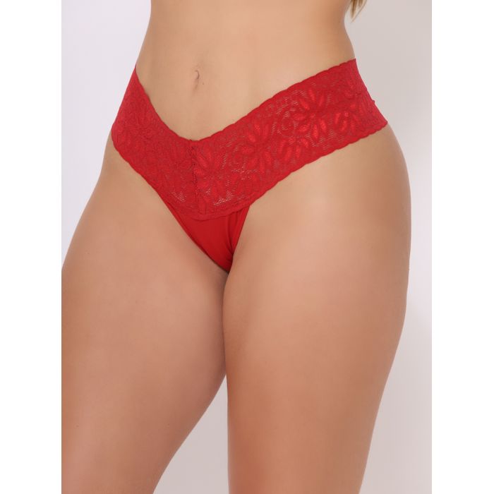Kit 3 Calcinhas Fio Duplo Com Renda Na Cintura 