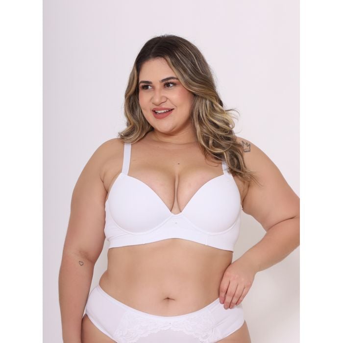 Sutiã Plus Size Com Bojo Alça Reforçada