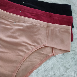 Kit 3 Calcinhas De Algodão Tanga Cintura Alta 