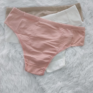 Kit 3 Calcinhas De Algodão Tanga Cintura Alta 